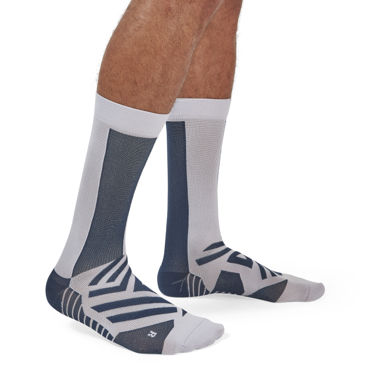 High Sock 64R0B968 Navy/Lilac On Running