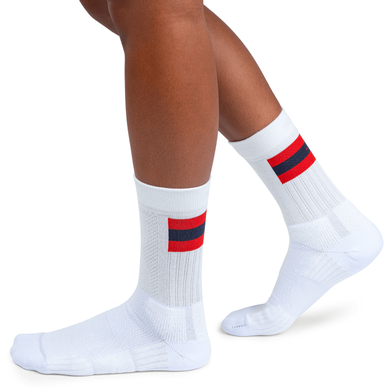 Tennis Sock 64R0B496 White/Red On Running