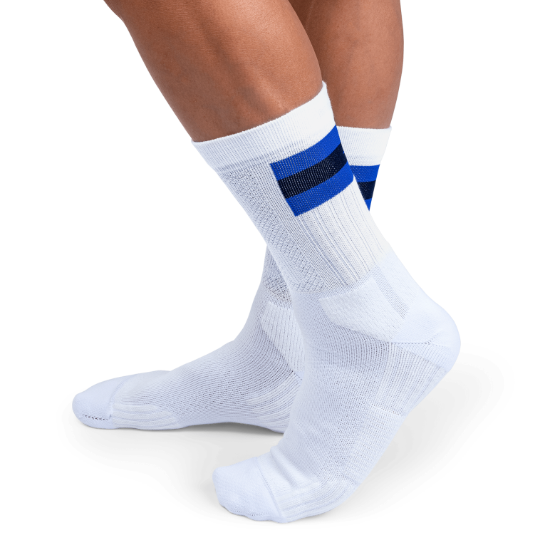 Tennis Sock 64R0B948 White/Indigo On Running