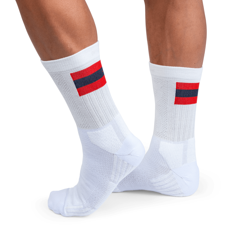 Tennis Sock 64R0B949 White/Red On Running