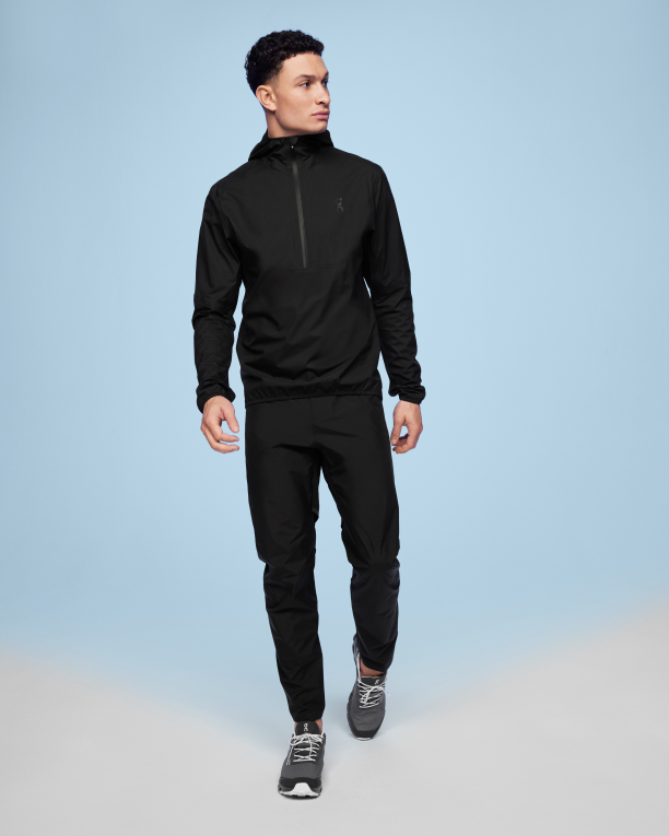 Waterproof Anorak 64R0B633 Black On Running Men