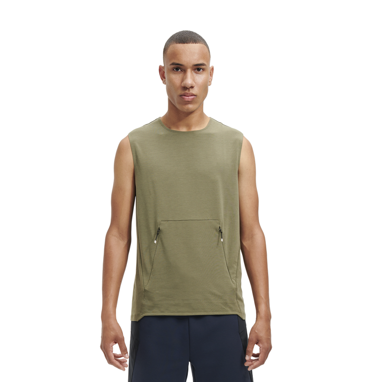 Training Tank 64R0B945 Olive On Running Men