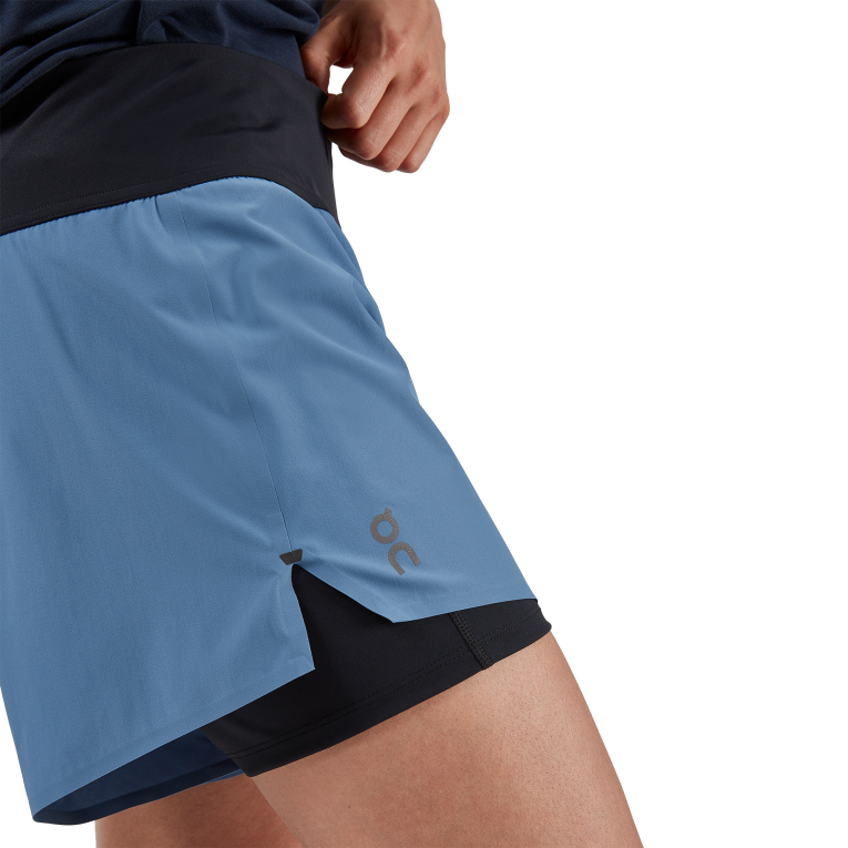 Running Shorts 64R0B337 Cerulean/Black On Running Women