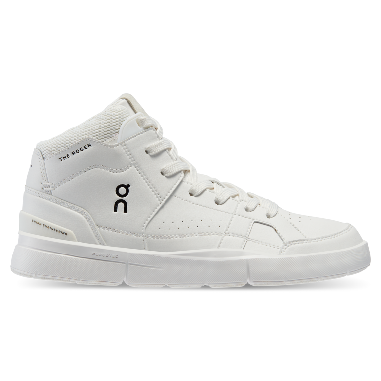 THE ROGER Clubhouse Mid 64R0B176 All White On Running Women