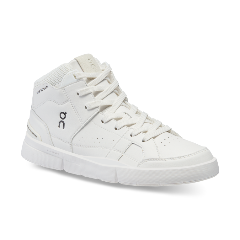 THE ROGER Clubhouse Mid 64R0B176 All White On Running Women